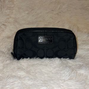 Authentic Coach Small Black Makeup Bag